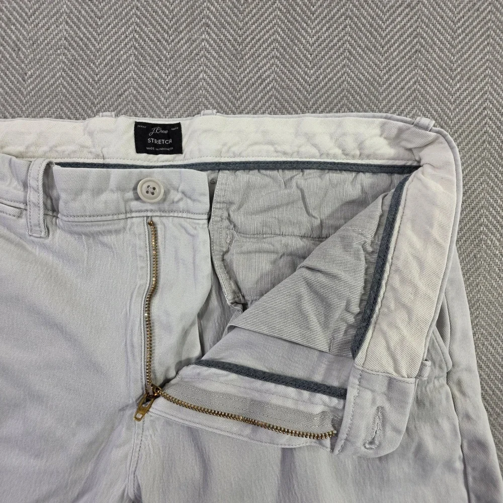 J.Crew 484 Slim Fit Stretch Chino Pants Mens 32x31 Light Gray Cotton Blend